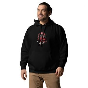 Black WeFlamenco Fest hoodie angled product image