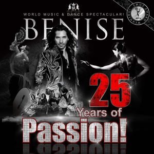 Benise performing with flamenco dancers for his 25 Years of Passion Spanish guitar and dance spectacular