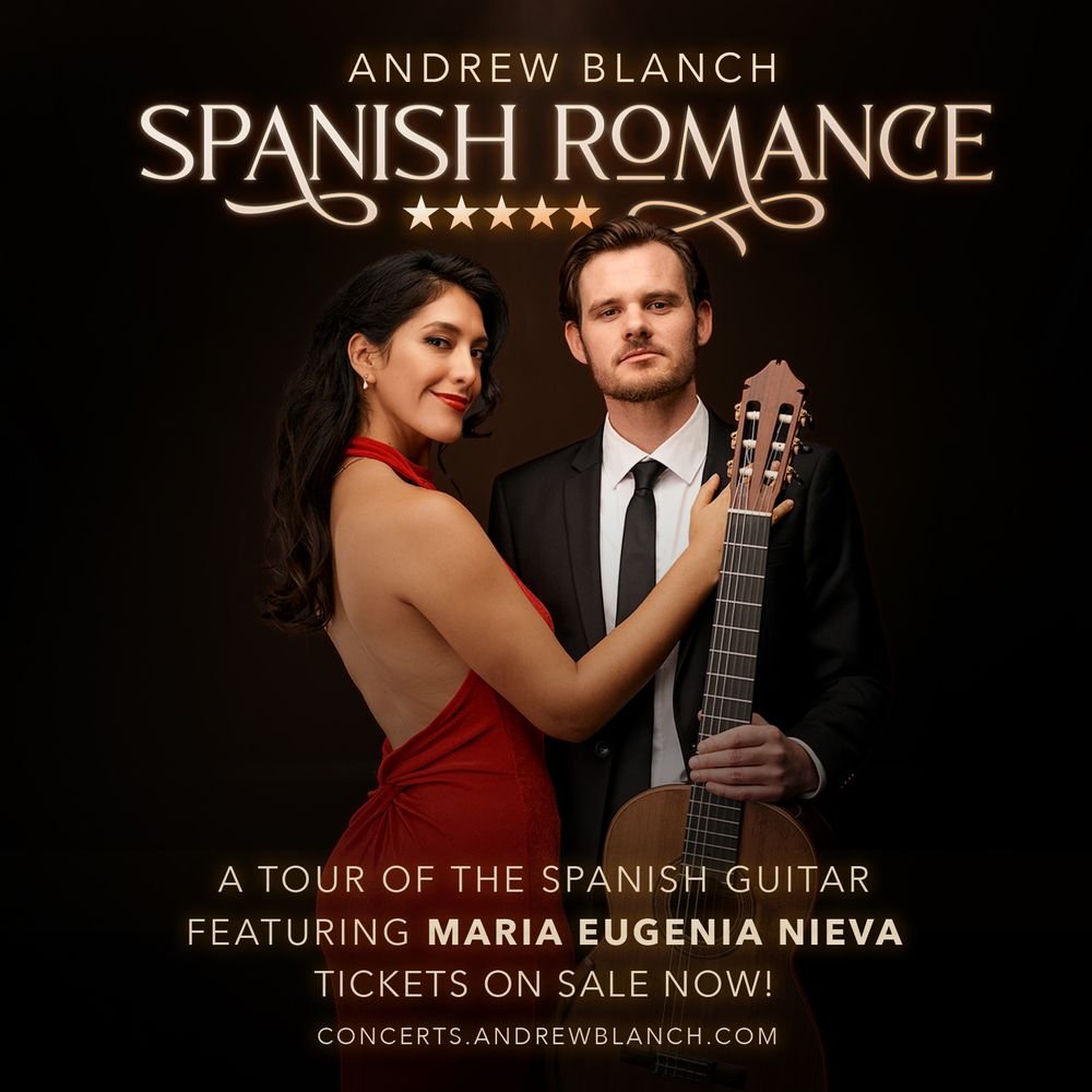 Andrew Blanch and María Eugenia Nieva promoting Spanish Romance