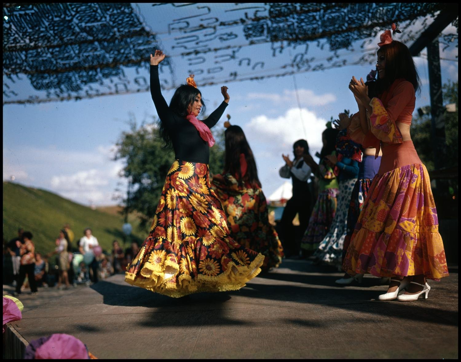 Teresa Champion and dancers of her company at the Texas Folklife Festival in 1972